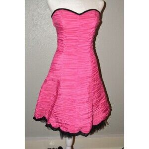 Jessica McClintock for Gunne Sax Sz 5, Pink Black Prom Formal